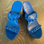 Carmen Sol Studded Blue Wedge Jelly Sandals Size 8 Photo 2