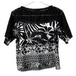 Figueroa & Flower Women Size Small Short Sleeve Lightweight Blouse Tropical Photo 1