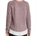 Tart Crew Neck Eyelet Hem Sweater in Tan Grey, Size L New w/Tag Retail $154 Photo 3
