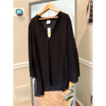 Westbound  Beach High Low Cover Up Black XL NWT Photo 2
