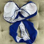 SheIn NEW Cobalt Blue Ribbed Bikini High Waist Halter 4X Photo 4