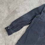 Gap Women’s Longsleeve Utility Denim Shirtdress Pockets Western in Black Wash L Photo 9