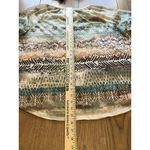 Chico's Lace Crochet Front Top Size 2 Tropical All Over Print 3/4 Sleeve Photo 4