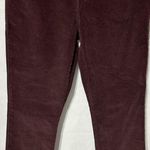 Lucky Brand Lucky Brand Ava Skinny Maroon/Plum Micro Corduroy Pants Size 33/16 Photo 0