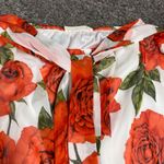 Peach Love  California Women Shirt Top Blouse Pullover Cold Shoulder Floral Print Photo 13