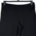 Susan Graver Large Ponte Pants Pull-On Pockets Stretch Flat Front Hi-Rise Black Photo 1