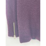 Forever 21  Moto Wool Jacket Womens Size L Burgundy, Gold Zipper Photo 5