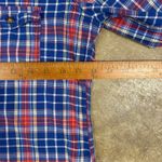 Abercrombie & Fitch Women’s Medium Y2K Plaid Button Up Shirt Red Blue Cotton Photo 7