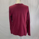 Carhartt Long Sleeve Rounded V-neck Wine Red Tee Top Size L (12-14) Photo 6