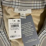 ON 34th Brown and Blue Blazer with Tailored Silhouette Size 8 Photo 10