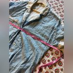 Anthropologie EUC  Cezzane Striped Eyelet Midi Dress Oversized Size Small Photo 6