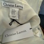 Christian LaCroix  Blue and White Patterned Dress Photo 6