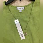 Luxology  Olive Green Midi Dress with Belt Photo 4