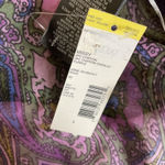 Covington   Sheer Paisley Print 2 PIECE CHIFFON Layered Boho‎ Top L Purple Photo 12