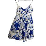 Hutch Anthropologie  Sleeveless Sweetheart Romper in Mykonos blue white floral 6 Photo 3