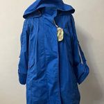 American Rag Nwt hooded cotton stretch roll tan sleeve Jacket, Blue size small Photo 0