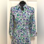 Talbots NWT  Fit & Flare Spring Fleur Poplin Shirt Dress with Belt 2 Photo 7