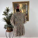 CAbi  Women’s Short Sleeve Floral Ruffle Peplum Blouse Top Size Small Multicolor Photo 3