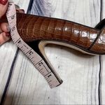 Theory  Crocodile Embossed Leather Pump Open Toe Heels Women’s Size 38.5 Eur. Photo 4