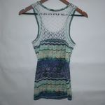Miss Me  XS Blue Green Aztec Tank Top Photo 9