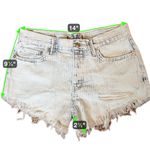 Free People Ivory Comb Frayed Denim Shorts NWT Size 26 Photo 14