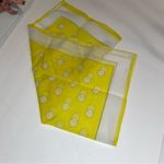 Funky vintage lemon 🍋 yellow white dotted scarf 70’s Photo 1