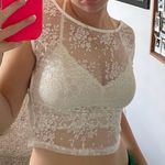 Amazon  Lace Top Crop Photo 3