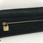 Anne Klein Pebbled Leather Zip Around Wallet Black Photo 0