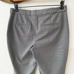 Joie  Black White Gingham Elastic Waist Crop Stretch Pull On Business Casual Pant Photo 6