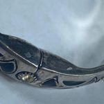 Brighton Clamper Style Bracelet Magnetic Closure Silver Tone Rhinestone Accents Photo 4