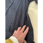 Madewell  Tie-Waist Tiered Midi Dress Windowpane Navy Blue Button Up Size 8 Photo 13