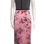 Dolce & Gabbana 100% Authentic  Floral Pink Silk Print Midi Length skirt IT 44 Photo 7