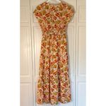 Amazon Kilig  yellow floral smocked midi dress small Photo 10