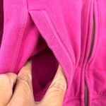 Life is Good  spell out bright pink zip up y2k hoodie pockets women's size small Photo 2
