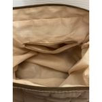 Large Puffer Quilted Women's Shoulder Tote Bag in Tan Photo 6