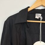 Princess Polly  NEW Everleigh Black Front Tie Collared Blouse Top Photo 8