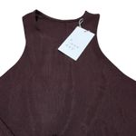 A New Day  Women's Dark Brown Slim Fit High Neck Tank Top - Size Small - NWT Photo 4