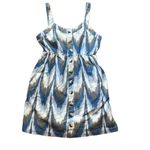 Shyanne Blue Tan Southwestern Print Cotton Mini Dress XS Country Sundress Rodeo Photo 1