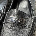 Coach Fredrica Black Pebbled Leather Flats for Women Sz 7.5 Photo 1