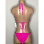 Good American New. pink embossed bikini. Small. Photo 3