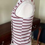 Rue 21 Lace Up Striped Crop Top White Red Gray Photo 5