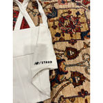 Women’s New Balance X Staud White Criss Cross Cropped Tank Top Size XS Photo 1