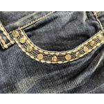 Miss Chic Cropped Blue Jean Women's Size 13 Embroidered Studs Medium Wash Denim Photo 5