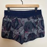 Patagonia - Nine Trail Navy Geometric Print Lined 4" Shorts Hiking Outdoor Photo 2