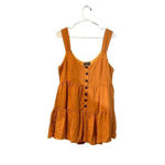 Urban Outfitters  Pia Tiered‎ Button-Front Romper Dress Size Large Photo 4