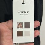 UStyle modern romance Black Crop Top with White Stripes and matching skirt Size M Photo 1