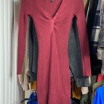 Derek Heart Maroon Long Sleeve Dress Photo 0