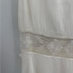 Free People  Summer Feeling White Embroidered Ivory Cream Dress Size Large NWT Photo 7