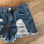 Indigo Blue Indigo Rain Blue Denim Distresses Shorts Photo 4