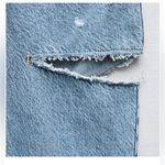ZARA NWOT Mid Waist Ripped Cut Out Straight Leg Jeans - Size: 2 Photo 3